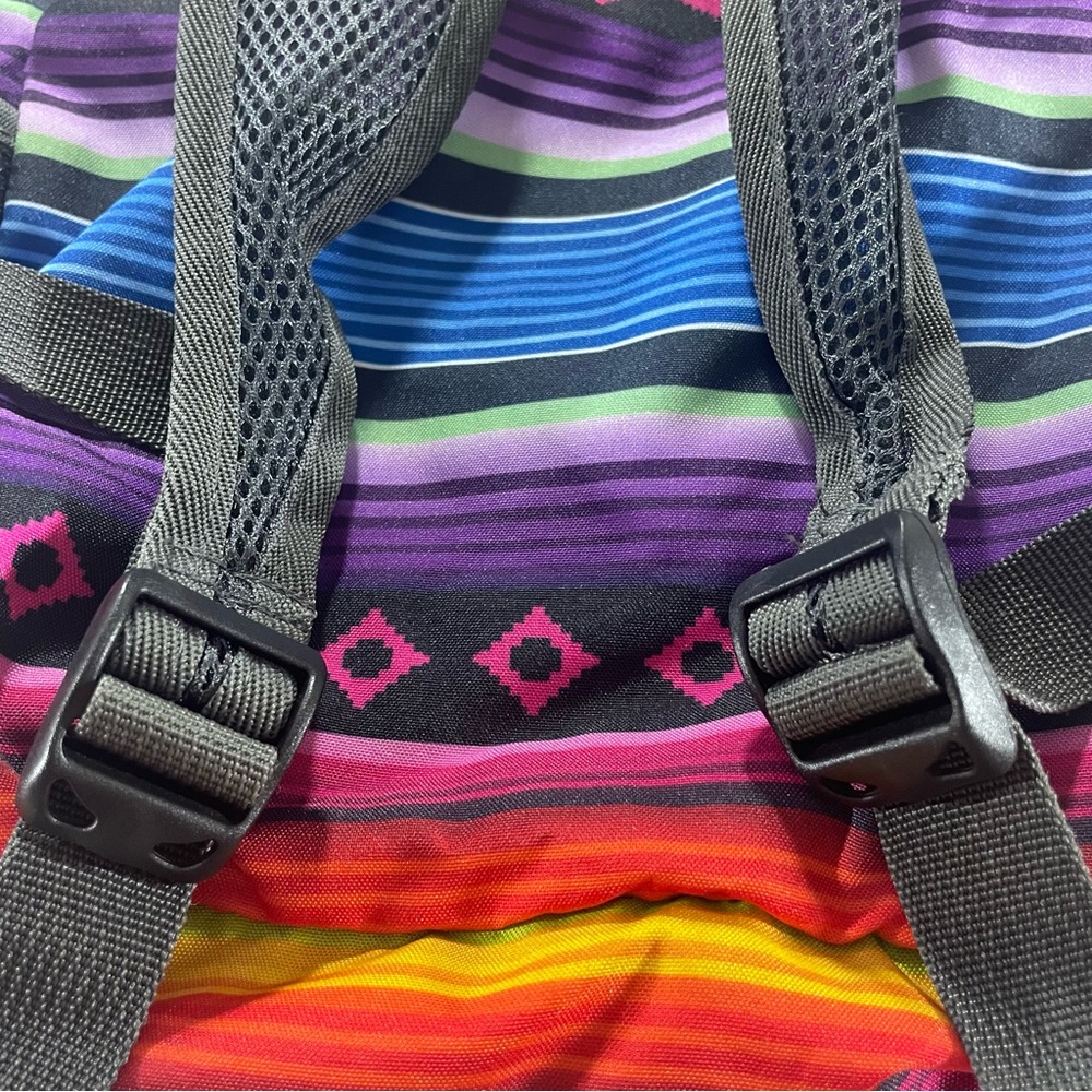 Wilcor Be Outdoors Baja Pocket Fold Pack Rainbow Backpack Mesh Detail - Picture 6 of 9